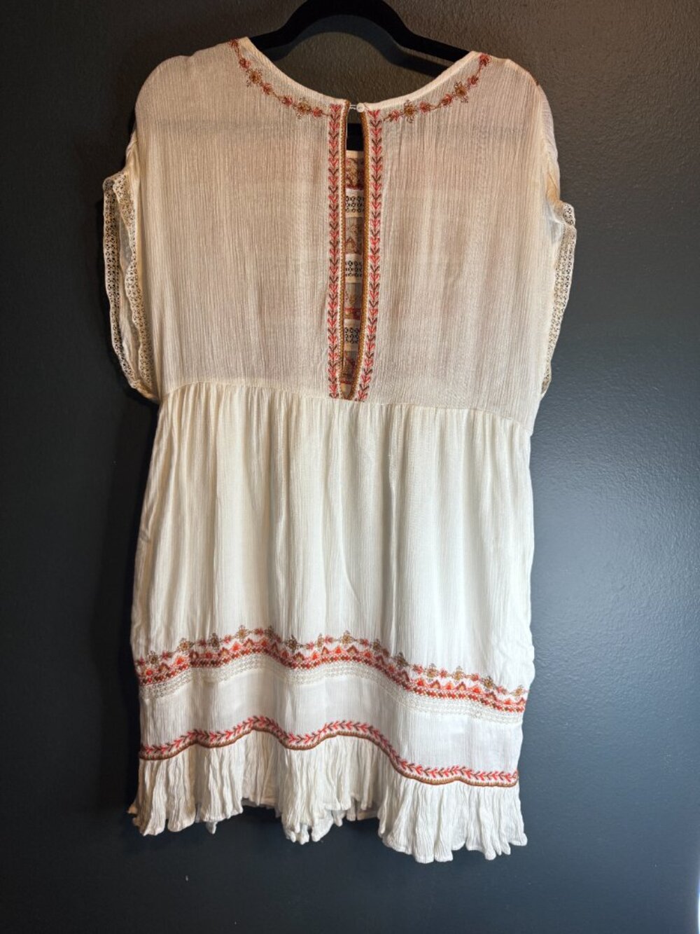 Free People "Sunrise Wanderer" Embroidered Mini Dress - Picture 3 of 3
